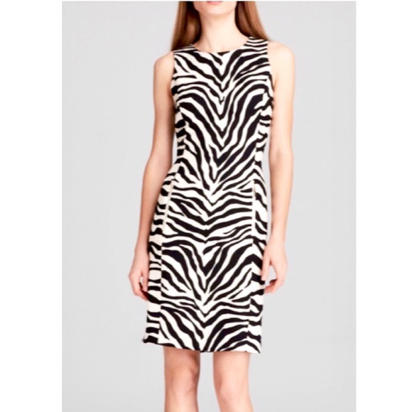 Anne Klein Dresses & Skirts - Anne Klein Sleeveless Zebra Pattern Sheath Dress